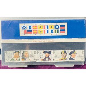 Royal Mail Maritime Heritage Mint Stamp Set 1982 Featuring Historic Admirals